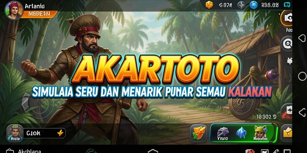 Tampilan gameplay AKARTOTO yang menarik dan interaktif.