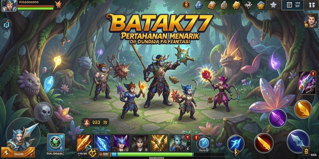 Screenshot BATIK77 menunjukkan aksi menegangkan dalam pertahanan menara.
