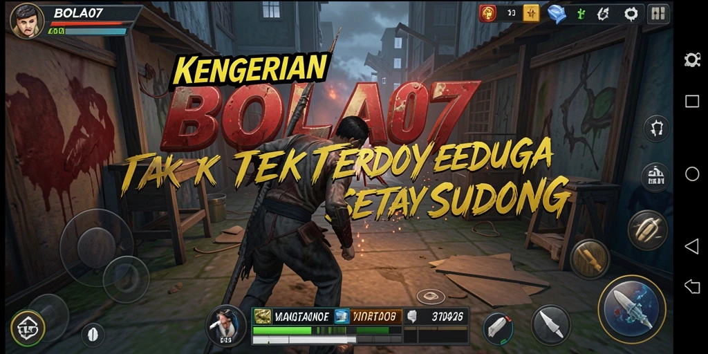 Tampilan gameplay menyeramkan dalam BOLA07 saat menjelajahi area gelap.