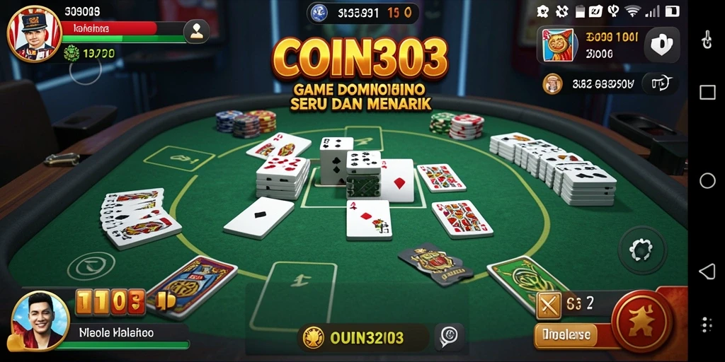 Tampilan menarik gameplay Domino di COIN303.