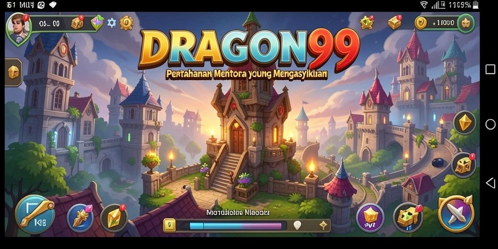 Tampilan gameplay DRAGON99 yang seru dalam mode Tower Defense.