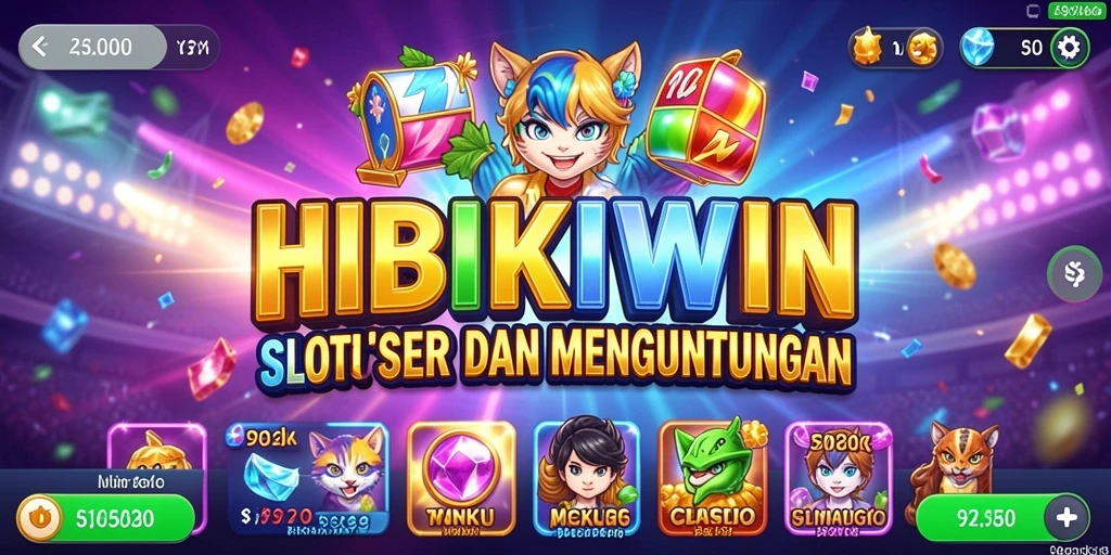 Tampilan permainan Slot HIBIKIWIN yang penuh warna dan dinamis.