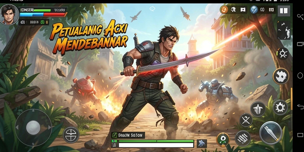 Screenshot menampilkan aksi seru dari game IDNSERU dengan karakter utama.