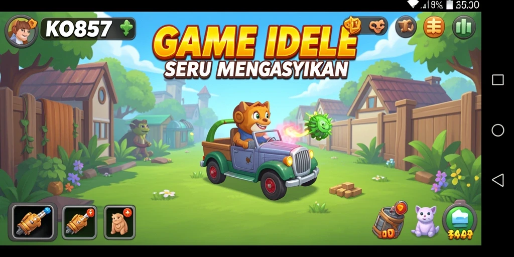 Screenshot gameplay KO857 menampilkan aksi permainan Idle yang menghibur.