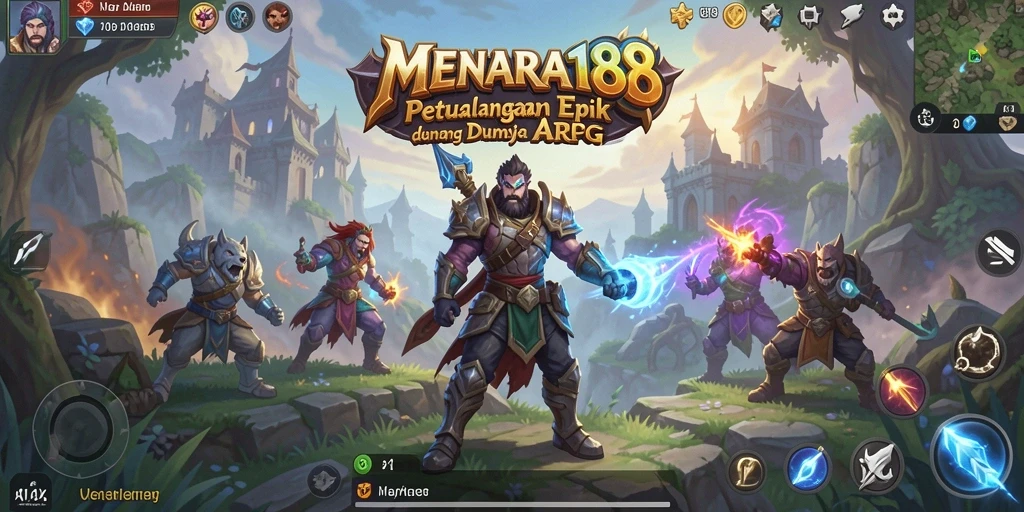 Screenshot MENARA188 menampilkan aksi pertarungan mendebarkan dalam dunia ARPG.