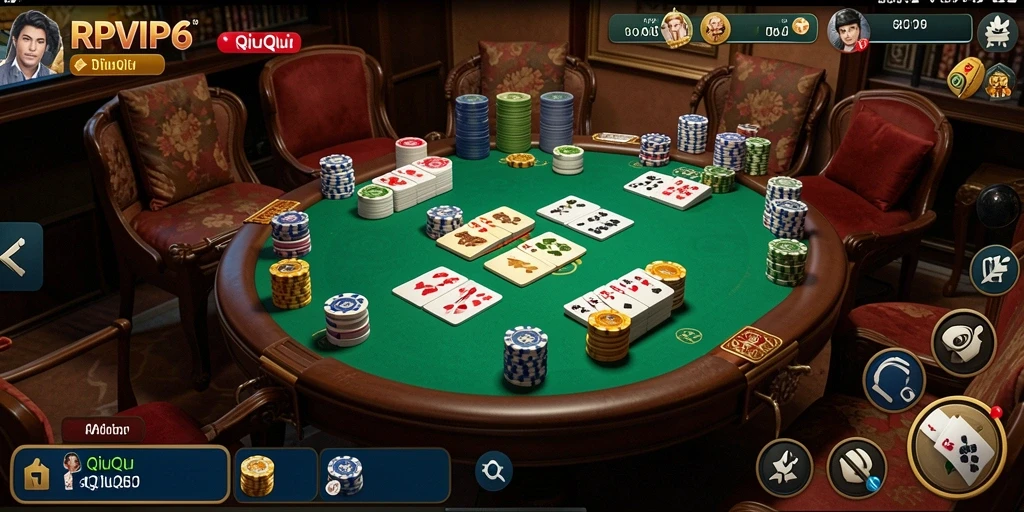 Screenshot gameplay QiuQiu di RPVIP6 yang mendebarkan.