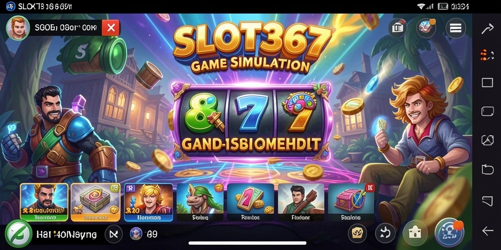 Screenshot utama SLOT367 menampilkan gameplay Simulation yang mendebarkan.