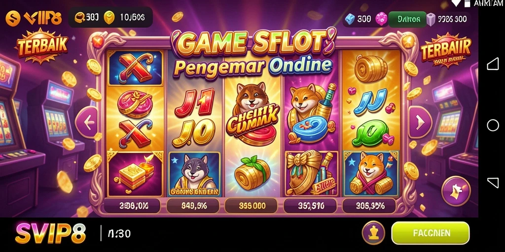 Screenshot SVIP8 menampilkan gameplay slot yang mengasyikkan dan penuh warna.