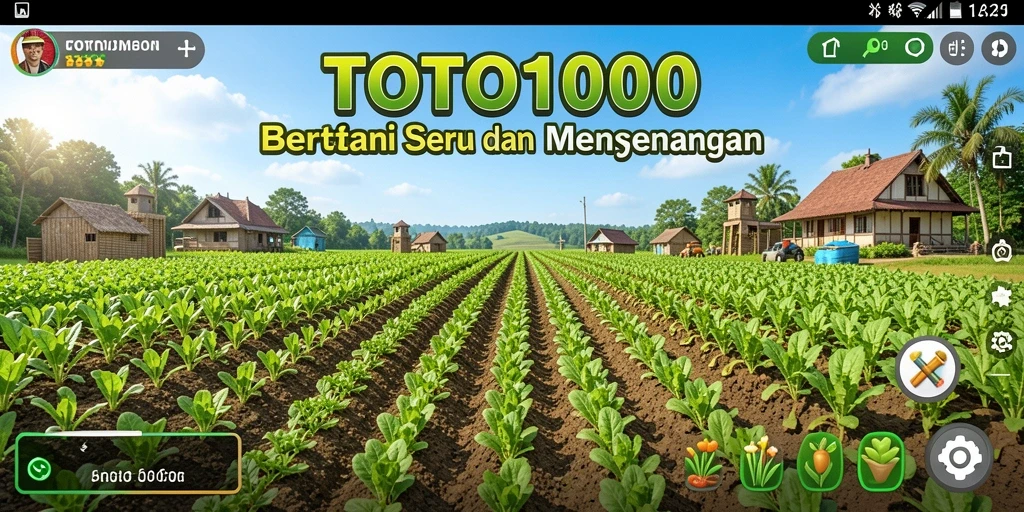 TOTO1000 menampilkan gameplay seru dengan berbagai aktivitas bertani.