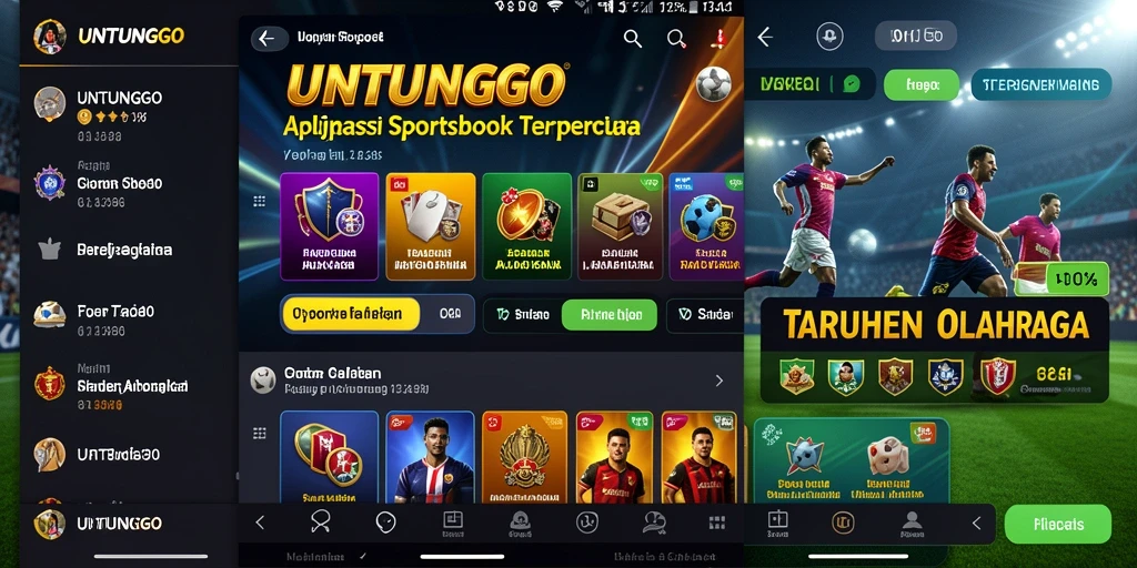 Tampilan gameplay UNTUNGGO dengan interface yang menarik dan fungsional.