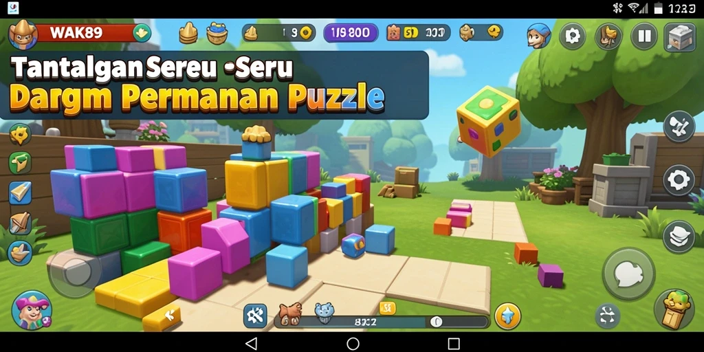 Tampilan gameplay seru dari WAK89 yang penuh dengan tantangan Puzzle.