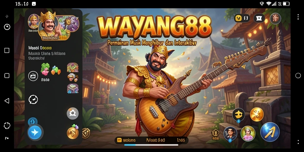 Screenshot menunjukkan gameplay menarik musik di WAYANG88.